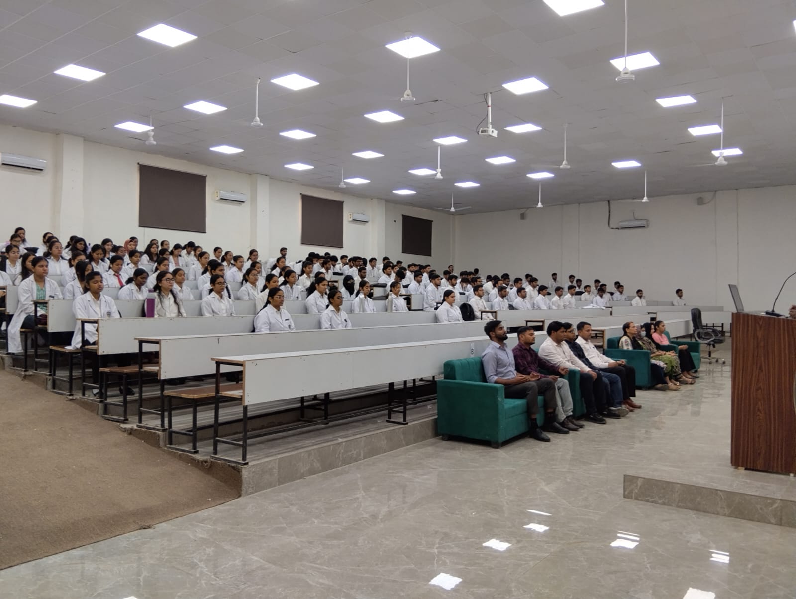 Guided meditation session organised by PFMECT