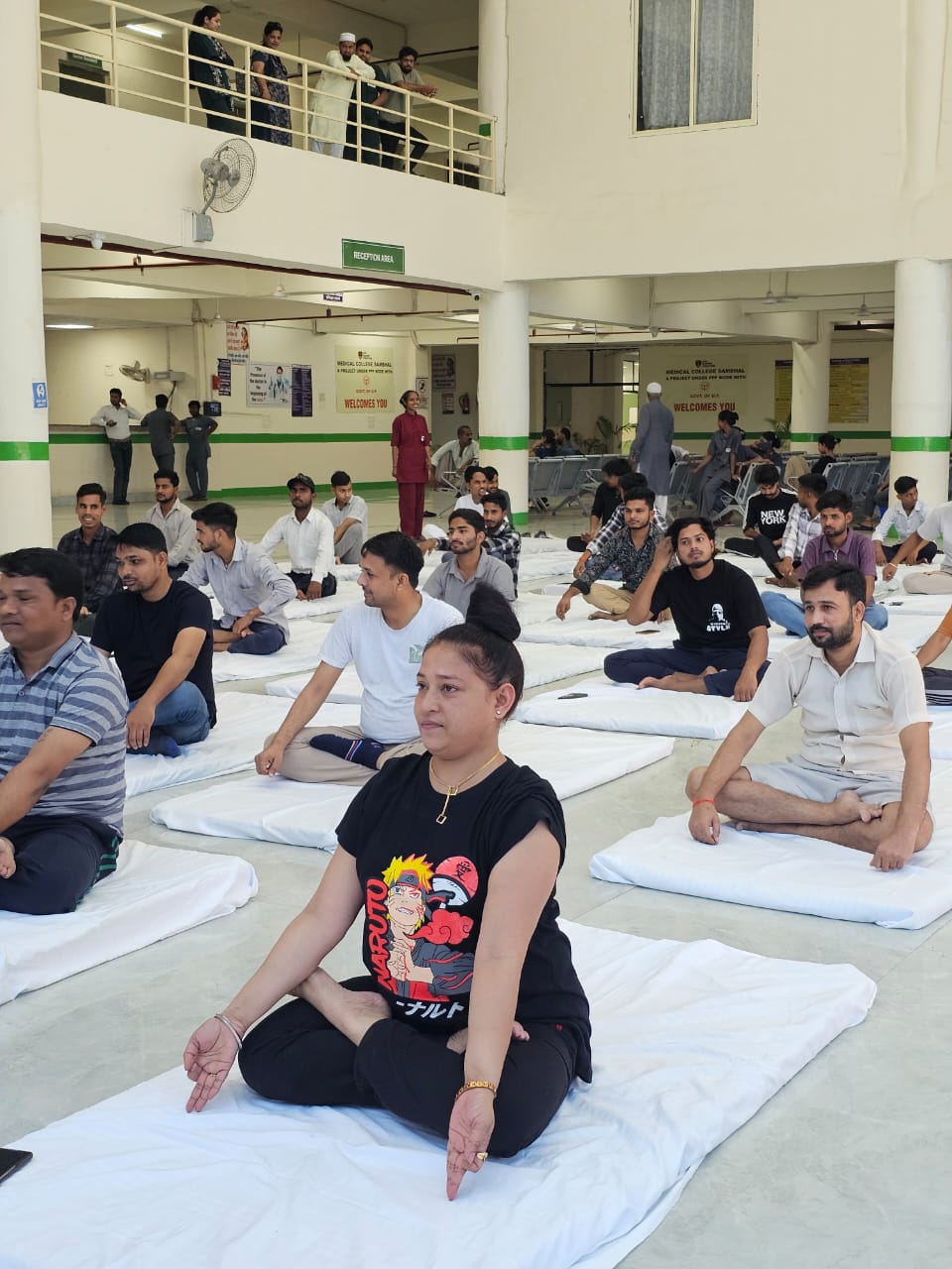 Yoga session conducted by PFMECT in Moradabad