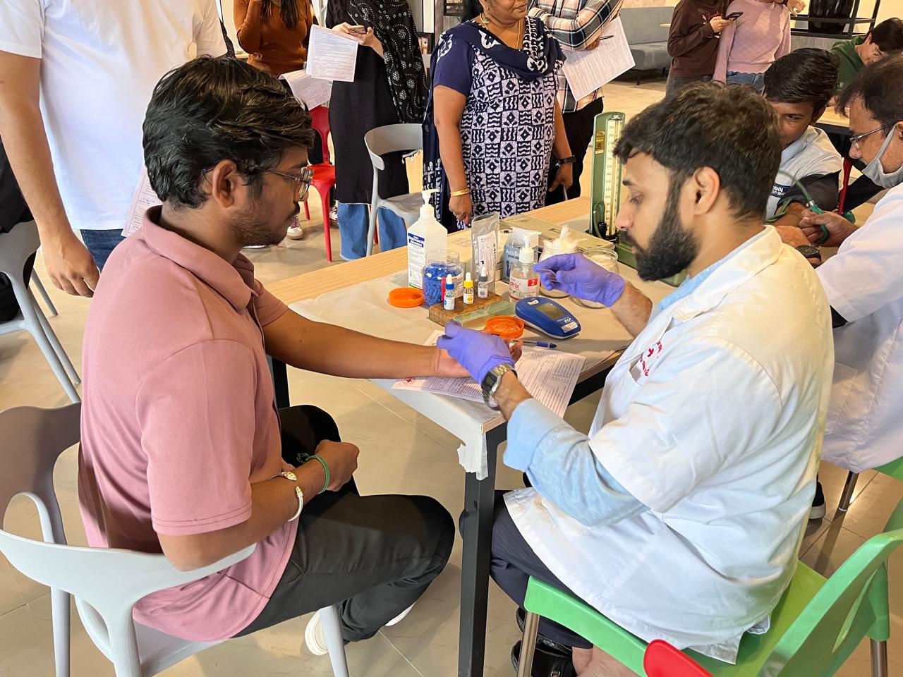 PFMECT Bangalore team at blood donation camp