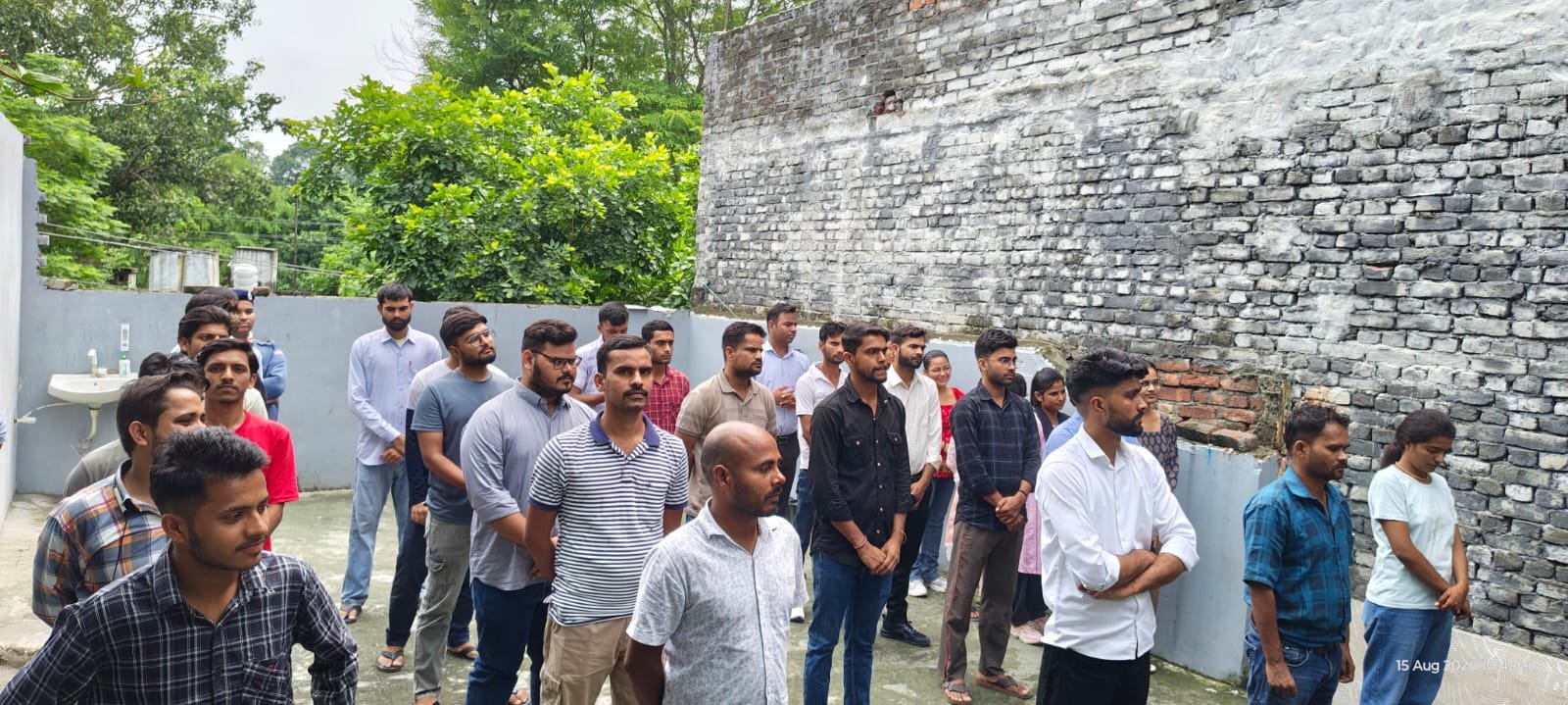 Community members during Independence Day celebrations in Moradabad