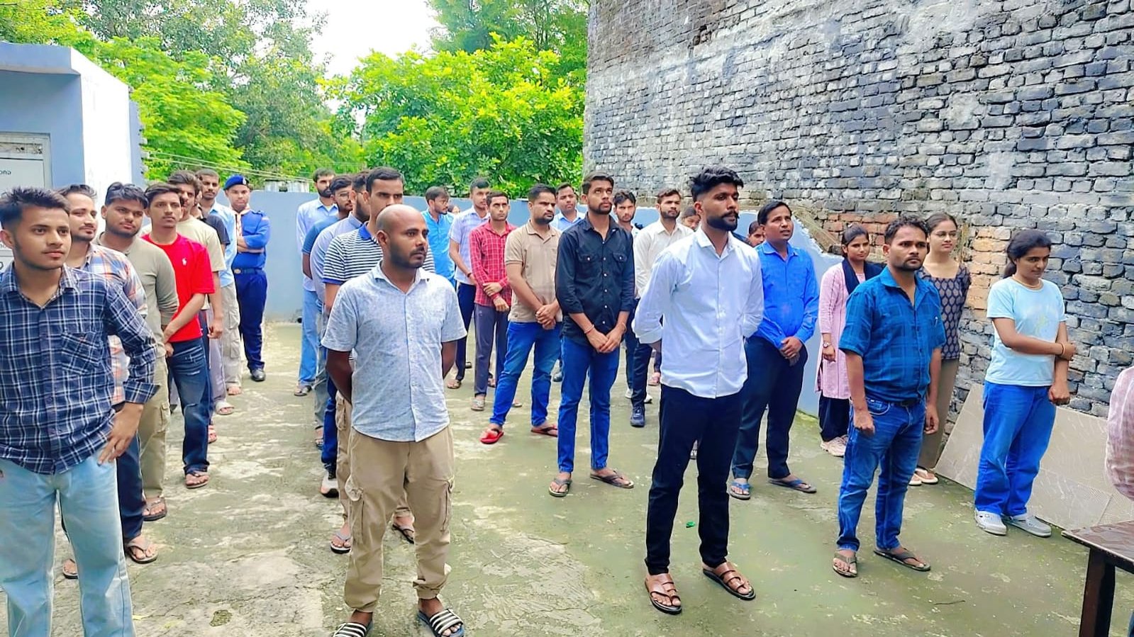 Community members gathered during the Azadi Se Zimmedari Tak programme in Moradabad
