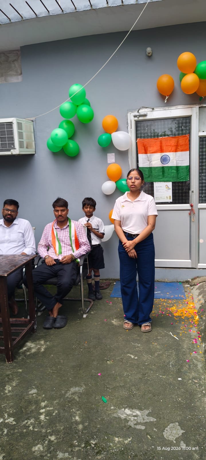 Participant at the decorated programme venue on Independence Day