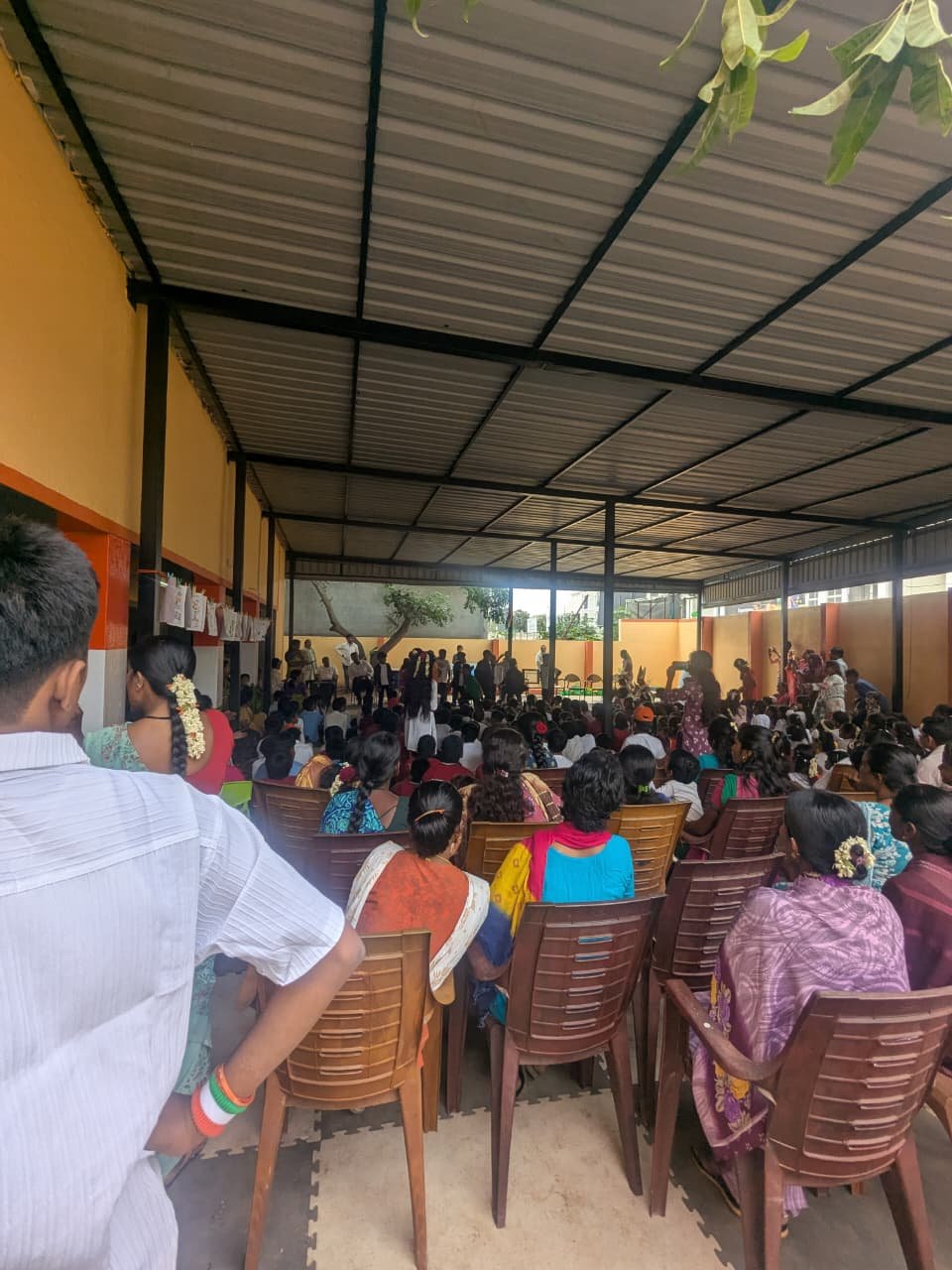 Independence Day celebration at Government Primary School, Shanthipura