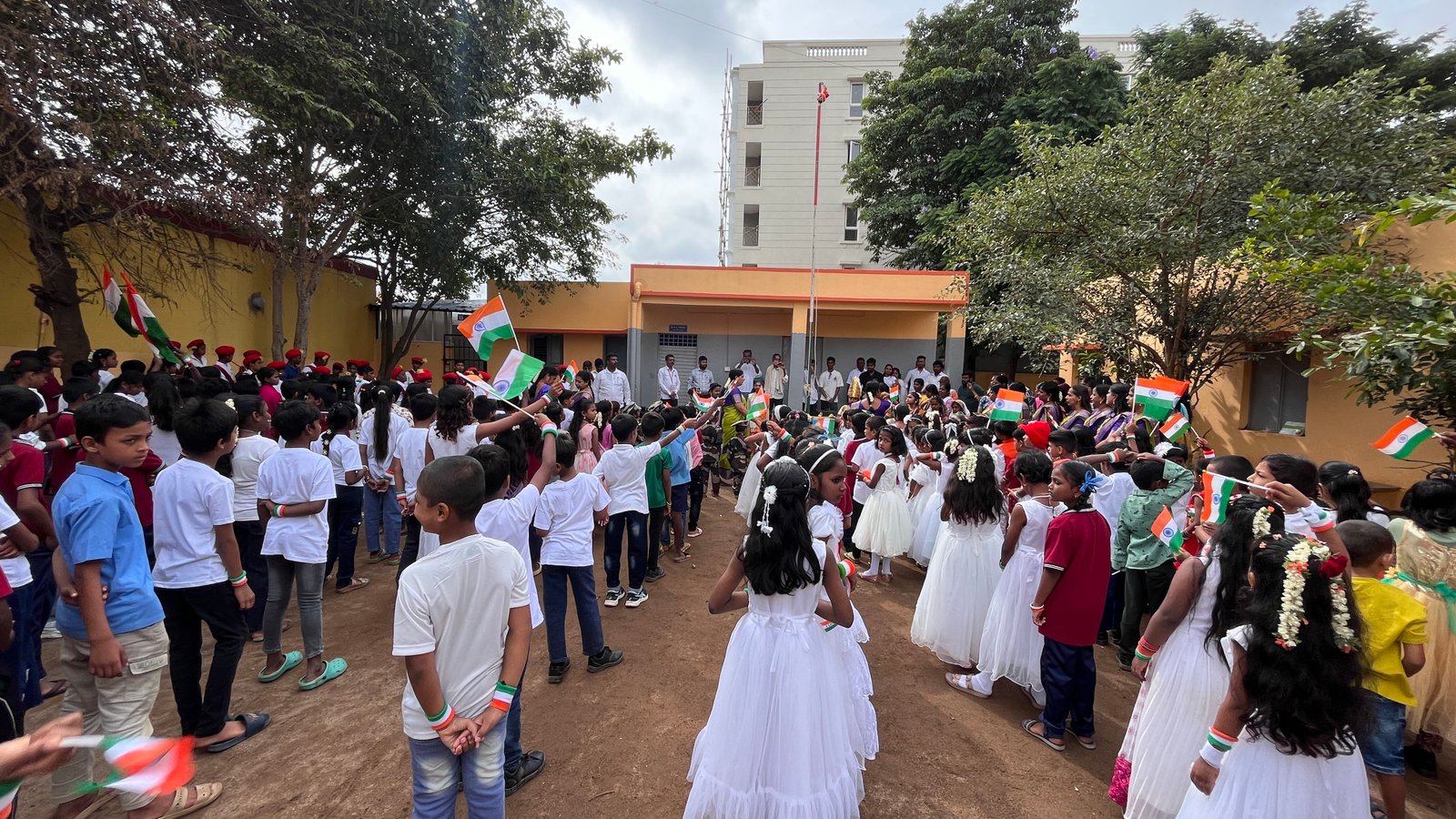Independence Day Student Expression Programme at Government Primary School, Shanthipura