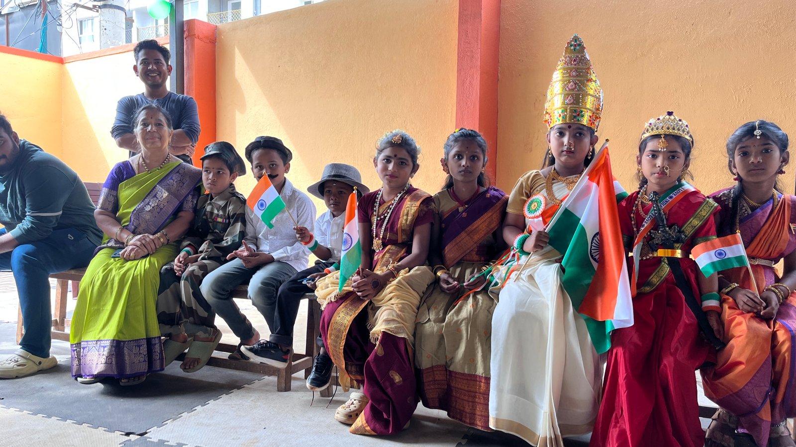 School Head Master with student during Independence Day programme