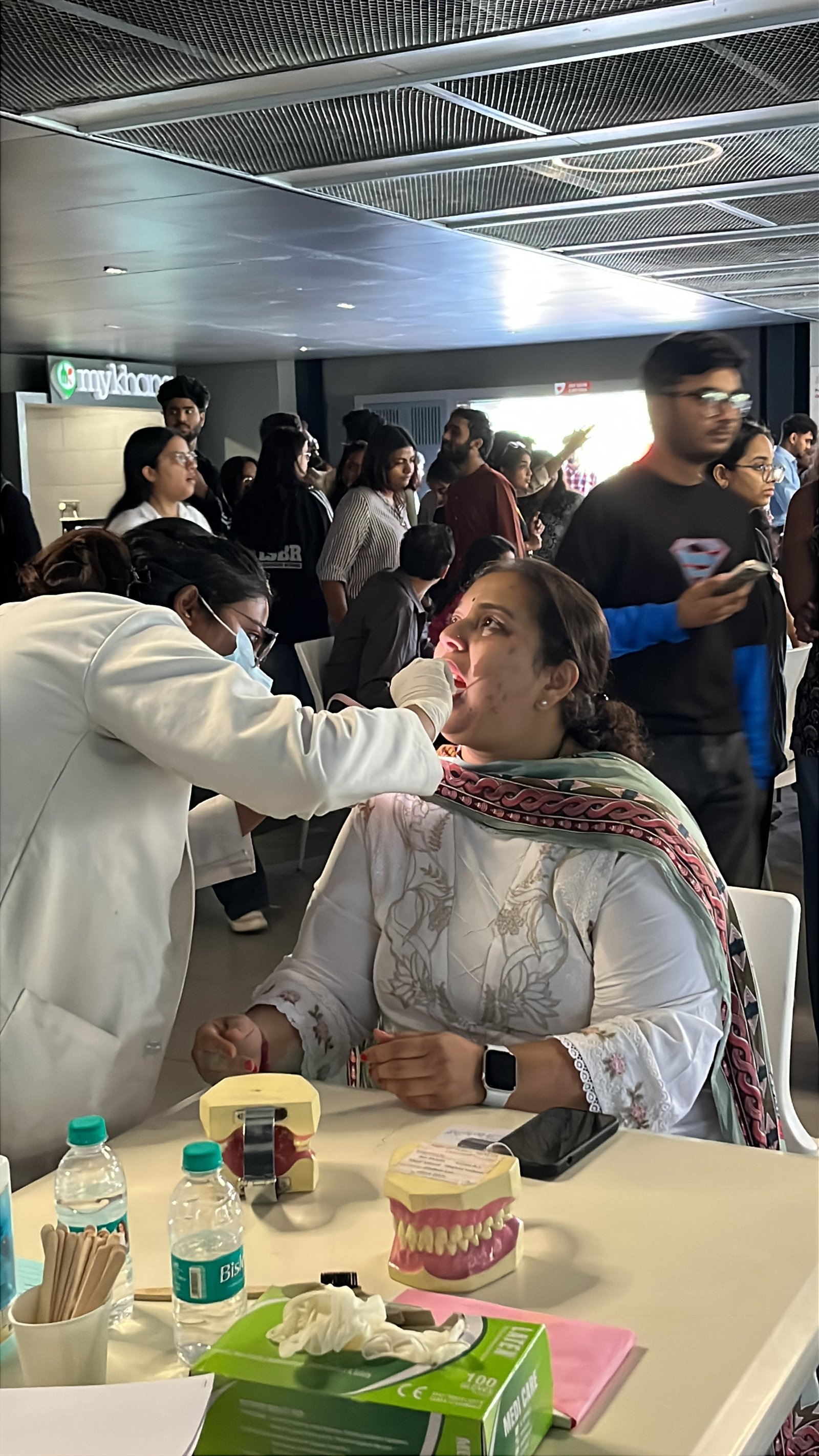 Eye screening and clinical coordination during the ISBR campus health camp