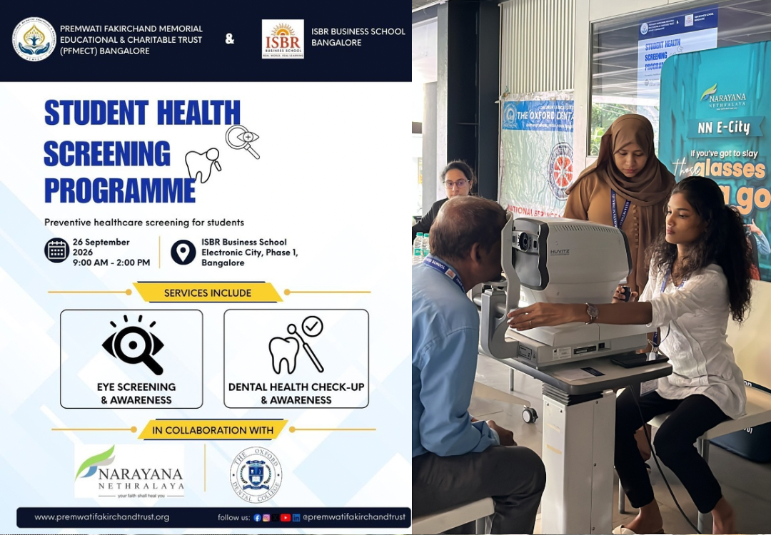 ISBR campus health camp — student screening