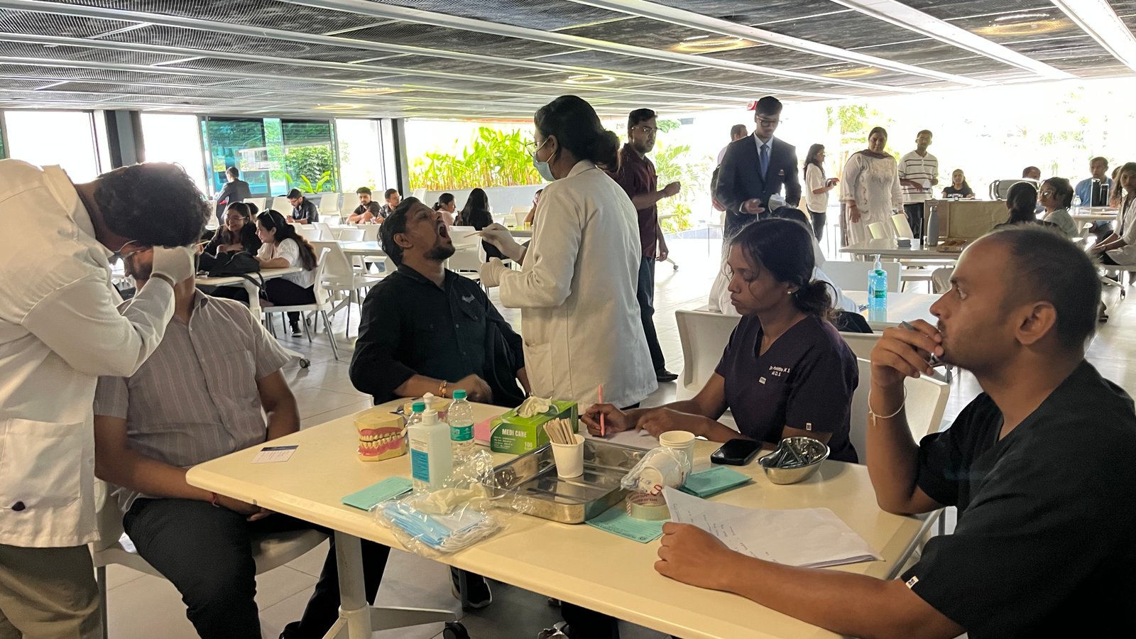ISBR campus health camp — student screening